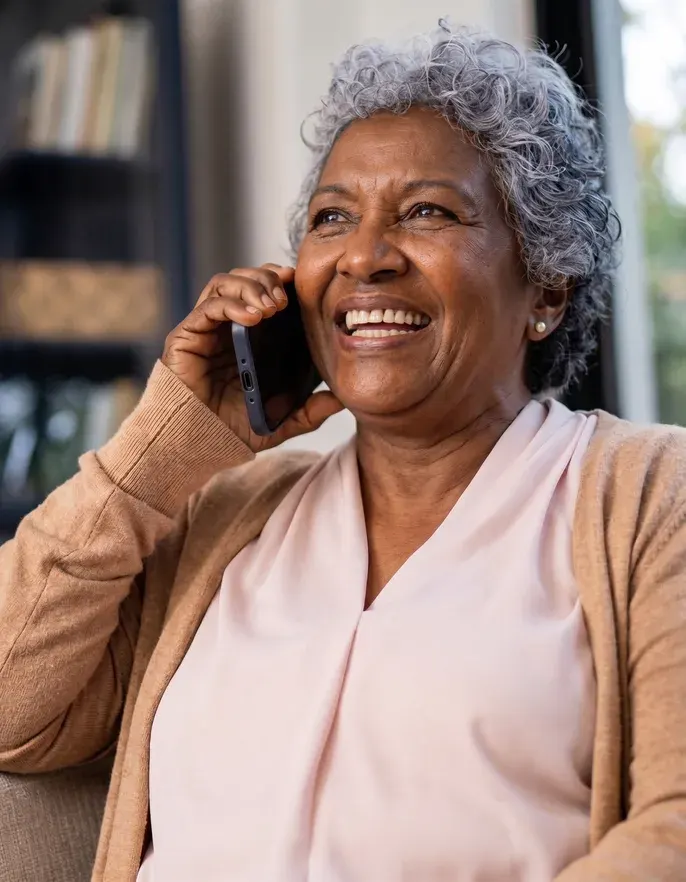 Care management leader speaking on the phone